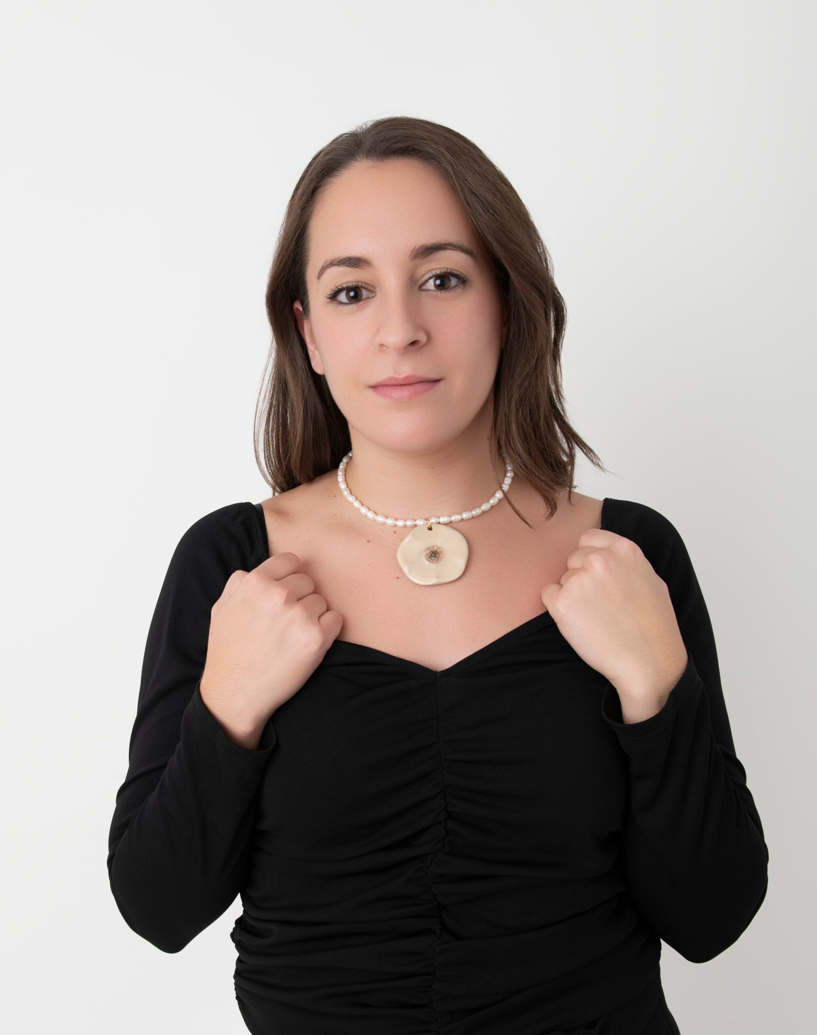 Collar Flor Nude lotus