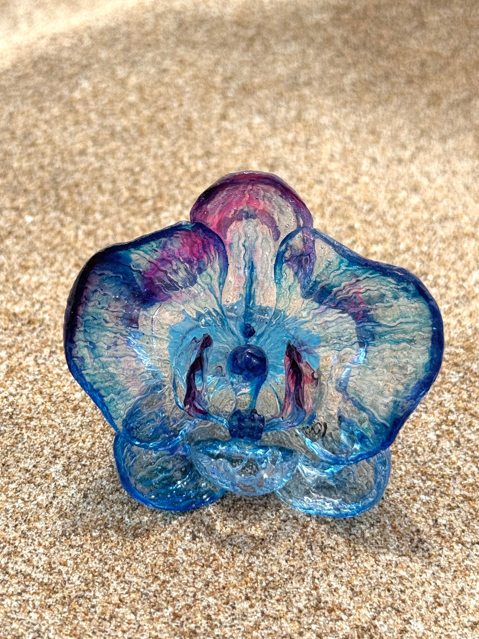 Anillo Orquidea Medusa AZUL